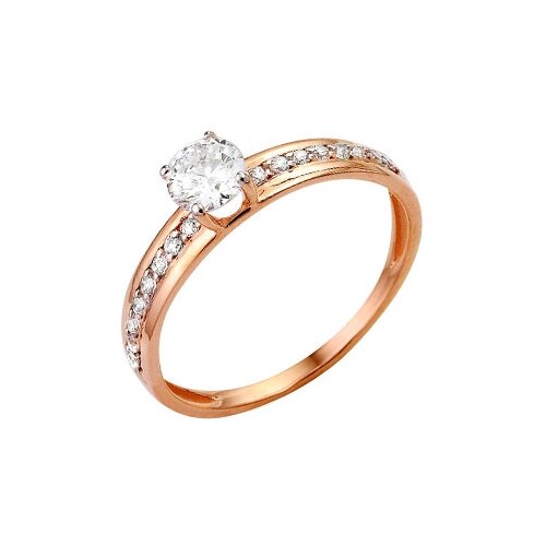 фото Сорокин золотое кольцо с фианитами 70062900, размер 16.5