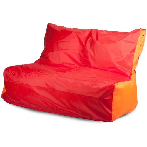 фото Пуффбери кресло-мешок диван красный/оранжевый оксфорд