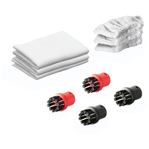 фото Универсальный набор аксессуаров 2.863-215.0 для пароочистителя белый/черный/красный 10 шт. karcher