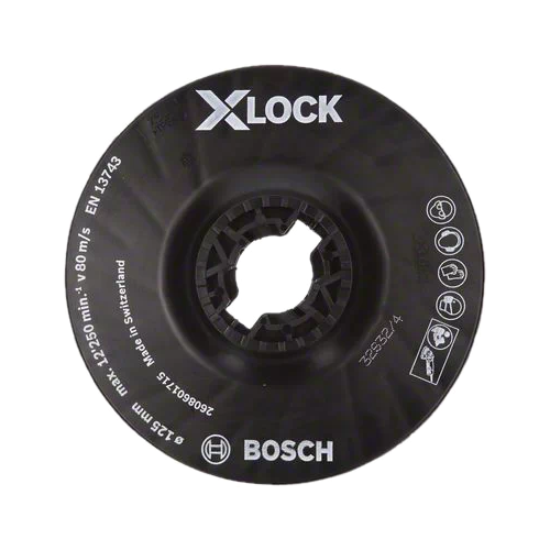 фото Тарелка для ушм bosch x-lock средняя 2608601715 125 мм 1 шт