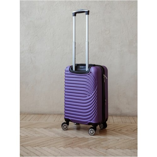 фото Чемодан , abs-пластик, водонепроницаемый, фиолетовый чемодан ручная кладь