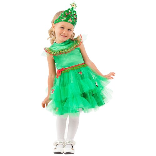 фото Карнавальный костюм "елочка зеленая", размер 128-64 batik пуговка