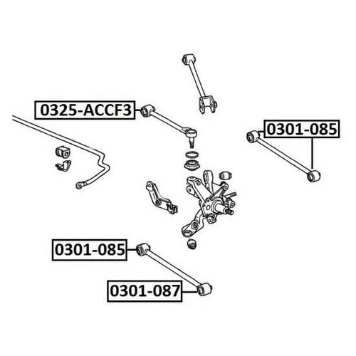 фото Сайлентблок рычага подвески asva 0301-087 для honda accord vi