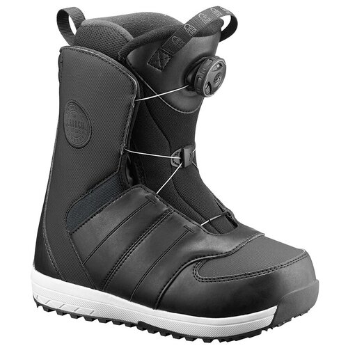 фото Детские сноубордические ботинки salomon launch boa jr 4 / 22.5, black/black/black