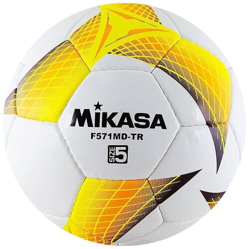 фото Футбольный мяч mikasa f571md-tr белый/желтый/черный 5