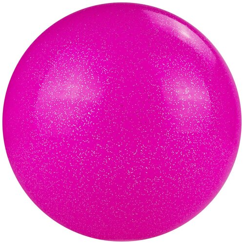 фото Мяч для художественной гимнастики однотонный torres agp-19-10, диаметр 19см., розовый с блестками