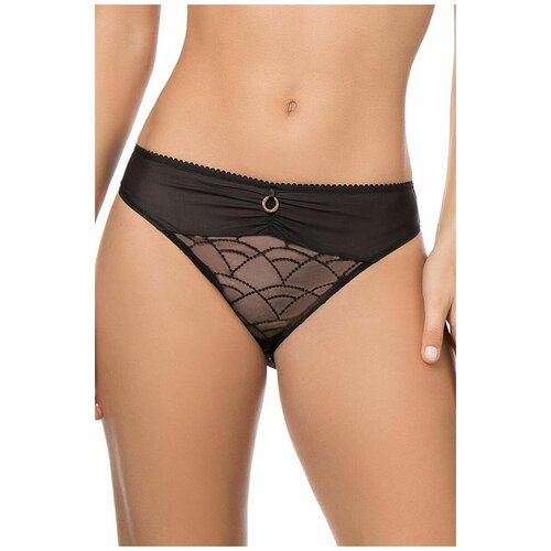 фото Empreinte трусы слипы diane с ажуром по центру, размер 50, черный
