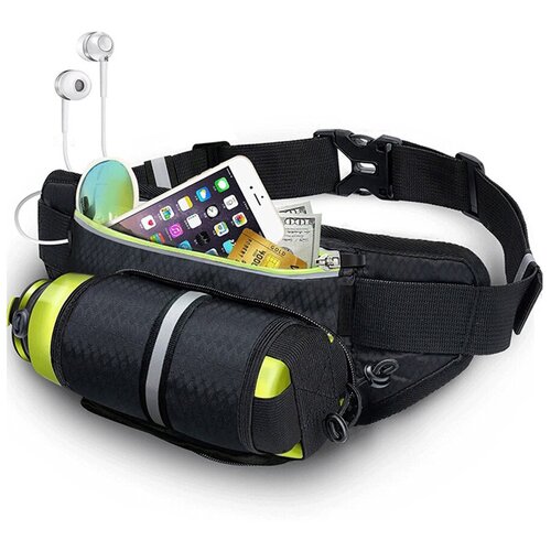 фото Спортивная сумка пояс со скрытым карманом для бутылки, поясная сумка для бега и ходьбы,atlanterra at-rb-03
