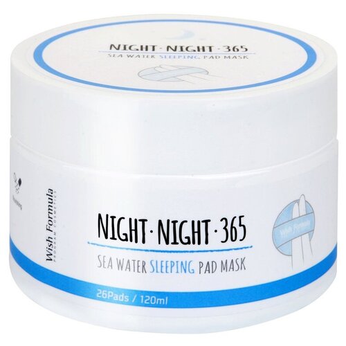 фото Wish formula диски для лица night night 365 sea water sleeping mask с морской водой, 120 мл, 26 шт.