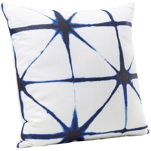 фото Kare design подушка санторини, коллекция "санторини" 45*45*5, хлопок, полиэстер, белый, синий
