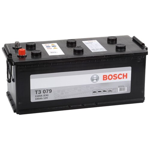 фото Bosch 0092t30790 аккумулятор t3 12v 180ah 1100a 513х223х223 полярность 4 клеммы 1 крепление b03