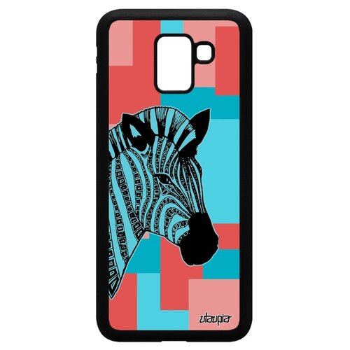 фото Чехол на смартфон samsung galaxy j6 2018, "зебра" лошадь саванна utaupia