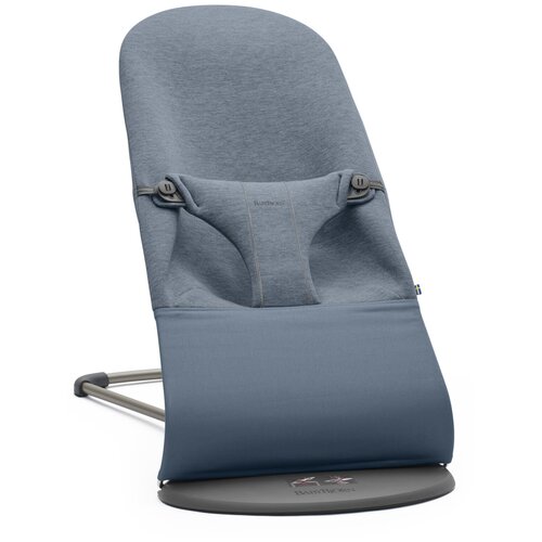 фото Babybjorn кресло-шезлонг bliss jersey, цвет: пепельно-синий