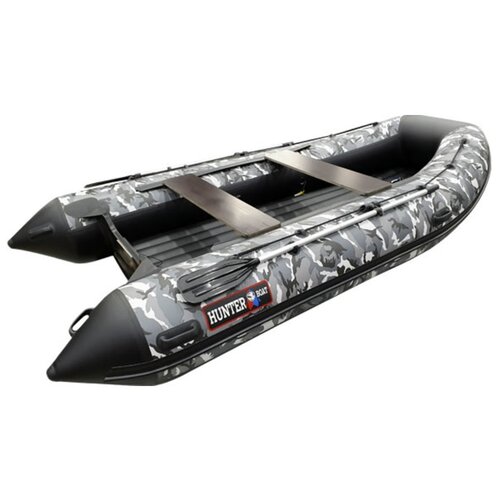 фото Надувная лодка hunterboat хантер 360 a серый/камуфляж