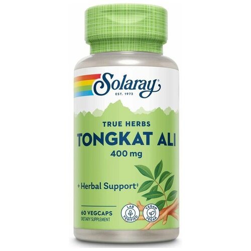 фото Solaray - tongkat ali 400 мг (60 капсул) - тонгкат али для повышения выработки тестостерона и либидо у мужчин и женщин