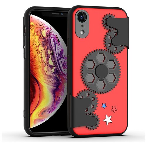 фото Чехол силиконовый для iphone xr 6.1" spinner series (антистресс) красный с черным grand price