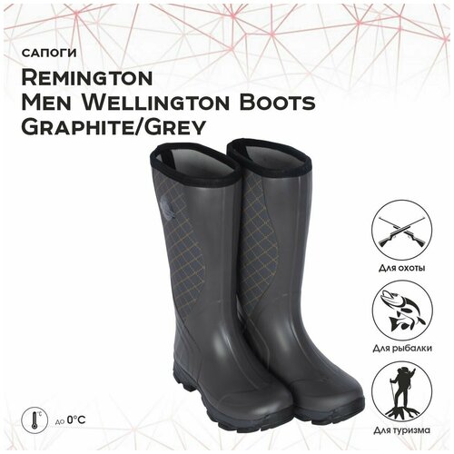 фото Сапоги remington men wellington boots graphite/grey р. 44