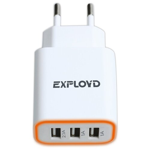 фото Зарядное устройство для телефона 3usb 4.1a exployd sonder white