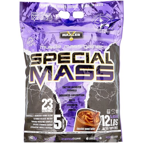 фото Гейнер maxler special mass gainer, 5450 г, шоколад с арахисовым маслом