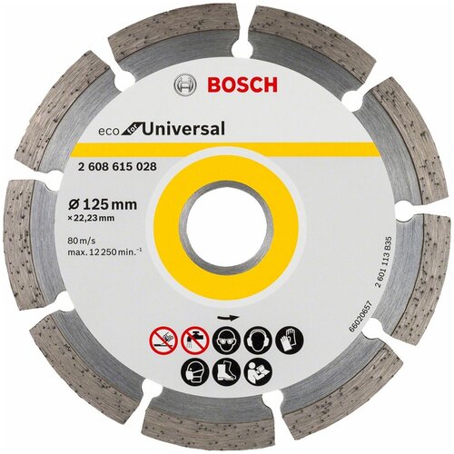 фото Диск алмазный отрезной bosch eco for universal 2608615028, 125 мм 1 шт.