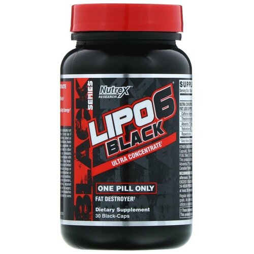 фото Жиросжигатель nutrex lipo 6 black ultra concentrate international 30 капс ( капсулы массой 830 мг)