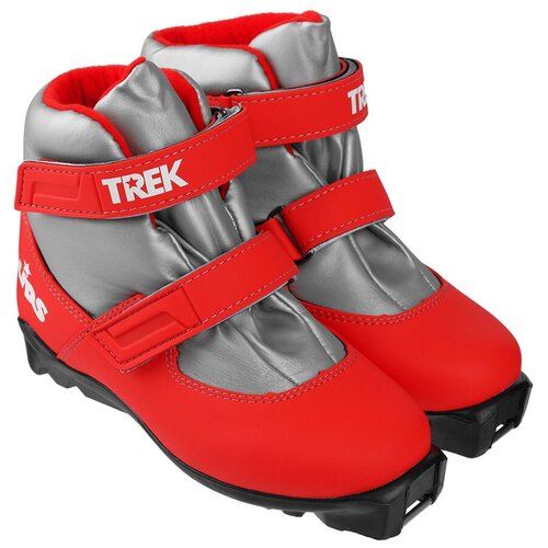 фото Детские лыжные ботинки trek kids 1 nnn, р.35, красный/белый