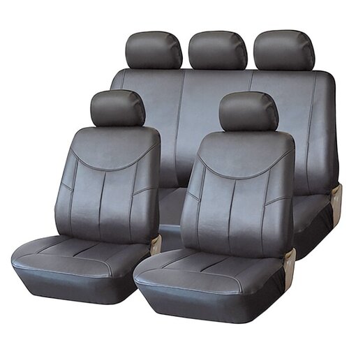 фото Чехлы универсальные на автомобильные сиденья, комплект"style", экокожа, серые kraft
