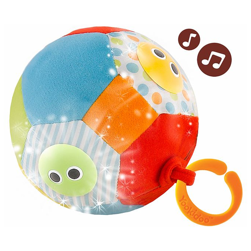 фото Мягкая игрушка yookidoo музыкальный мяч с огоньками 10 см