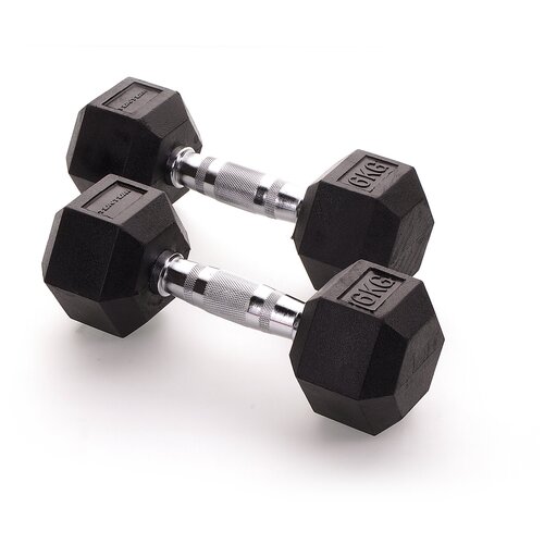 фото Обрезиненные гантели tunturi rubber dumbbells 6 кг, пара