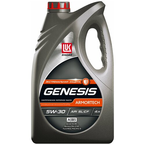 фото Синтетическое моторное масло лукойл genesis armortech a5b5 5w-30 4 л