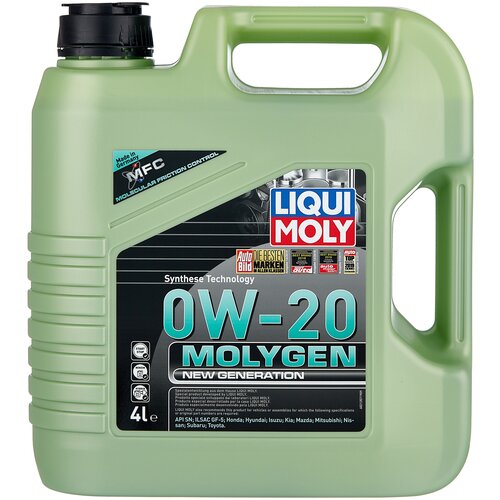 фото Синтетическое моторное масло liqui moly molygen new generation 0w-20, 1 л