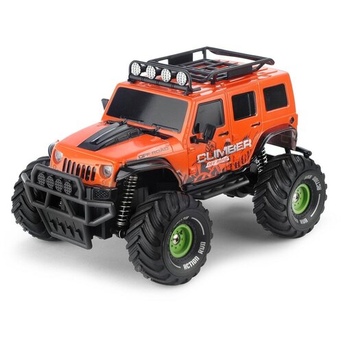 фото Детская игрушка yako toys машина на радиоуправлении jeep оранжевый, машина на радиоуправлении, радиоуправляемая, игрушечная, 1:18; 2,4g, с зарядным устройством