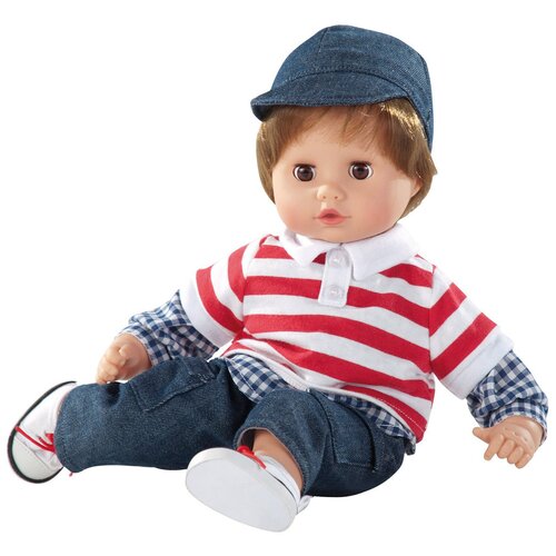 фото Кукла маффин мальчик шатен в джинсах мягконабивная 33 см gotz 1220980