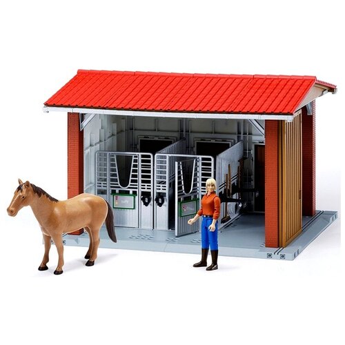 фото Игровой набор bruder конюшня с всадницей и лошадью 62-520