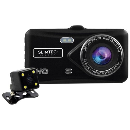 фото Видеорегистратор slimtec dual x5, 2 камеры, черный