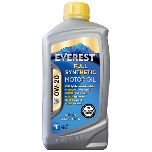 фото Синтетическое моторное масло everest 0w-20 full synthetic, 5 л