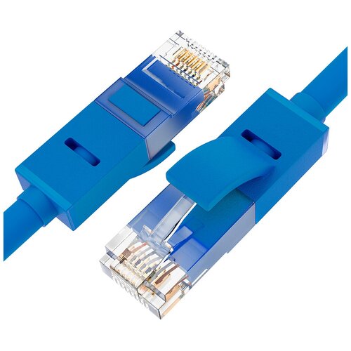 фото Кабель lan 3 м для подключения интернета cat5e rj45 utp патч-корд patch cord шнур провод для роутер smart tv пк синий литой gcr