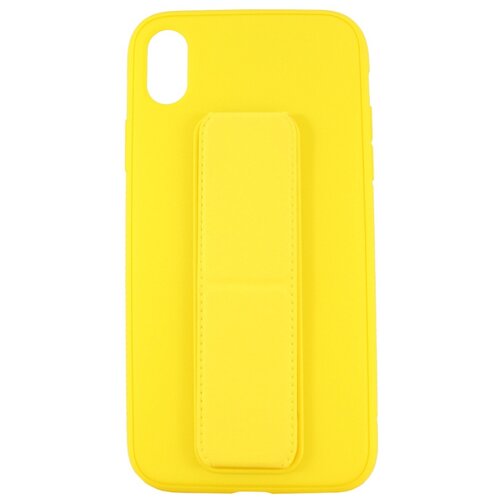 фото Чехол силиконовый для iphone x / xs, с магнитной подставкой, желтый grand price