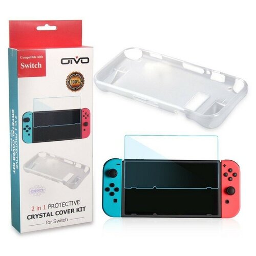 фото Набор аксессуаров oivo «crystal cover kit» 2 в 1 (iv-sw036) (nintendo switch)