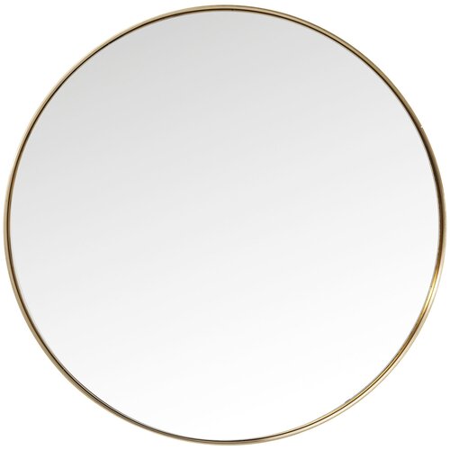 фото Kare design зеркало curve, коллекция "дуга" 100*100*5, сталь, зеркальное стекло, латунь