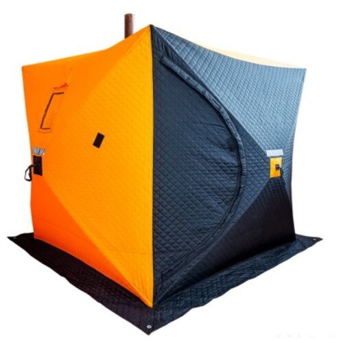 фото Палатка для рыбалки двухместная ex-pro winter 1, черный/оранжевый