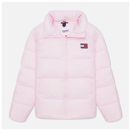 фото Женский пуховик tommy jeans modern puffer розовый , размер m