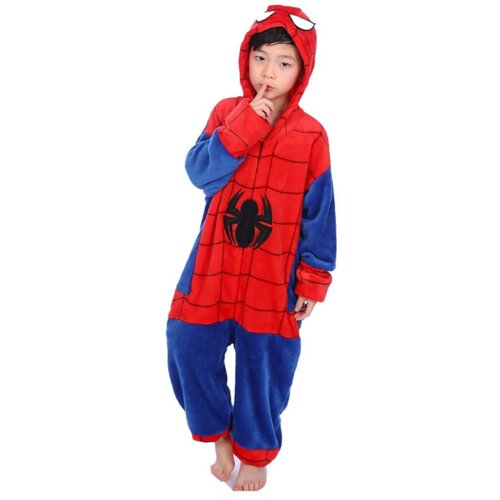 фото Костюм-пижама кигуруми (kigurumi) для детей человек-паук (spiderman) (размер 130, рост 125-135) kigyrymi (кигуруми)