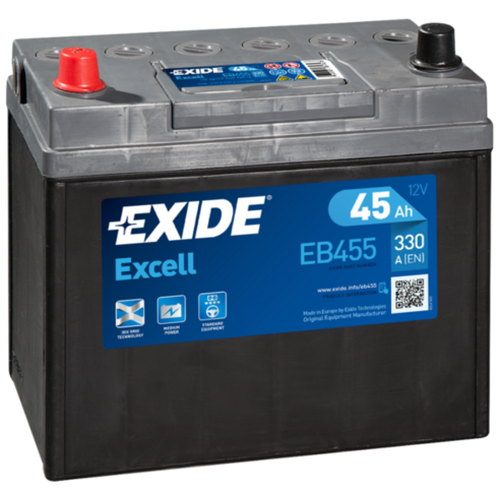 фото Exide аккумулятор exide eb455 45 а*ч п. п.