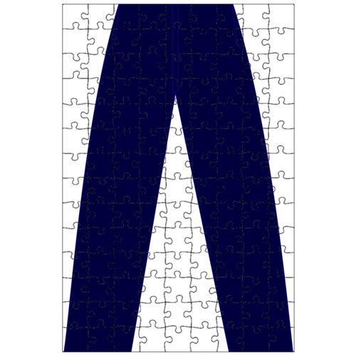 фото Магнитный пазл 27x18см."брюки, синий, ткань" на холодильник lotsprints