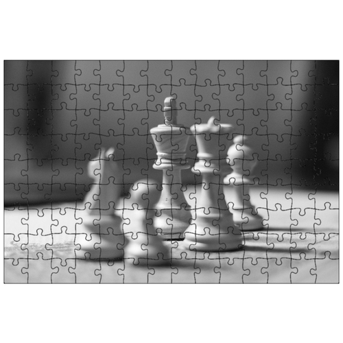 фото Магнитный пазл 27x18см."шахматы, фермер, стратегия" на холодильник lotsprints