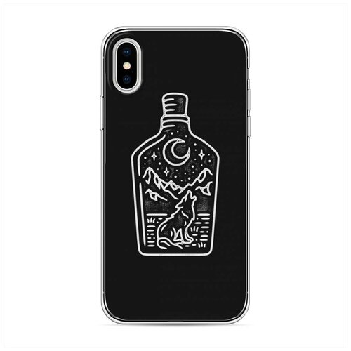 фото Силиконовый чехол "бутылка арт" на apple iphone x (10) / айфон икс (десять) case place