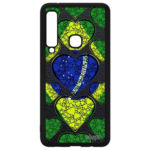 фото Чехол на смартфон samsung galaxy a9 2018, "флаг бразилии с сердцем" туризм государственный utaupia
