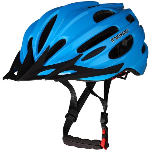 фото Шлем велосипедный взрослый indigo 22 вентиляционных отверстий in070 черный 55-61см