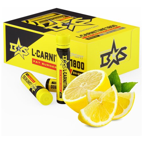фото Л-карнитин жидкий binasport "l-carnitine 1800 мг" питьевой 24 флакона по 25 мл со вкусом лимона